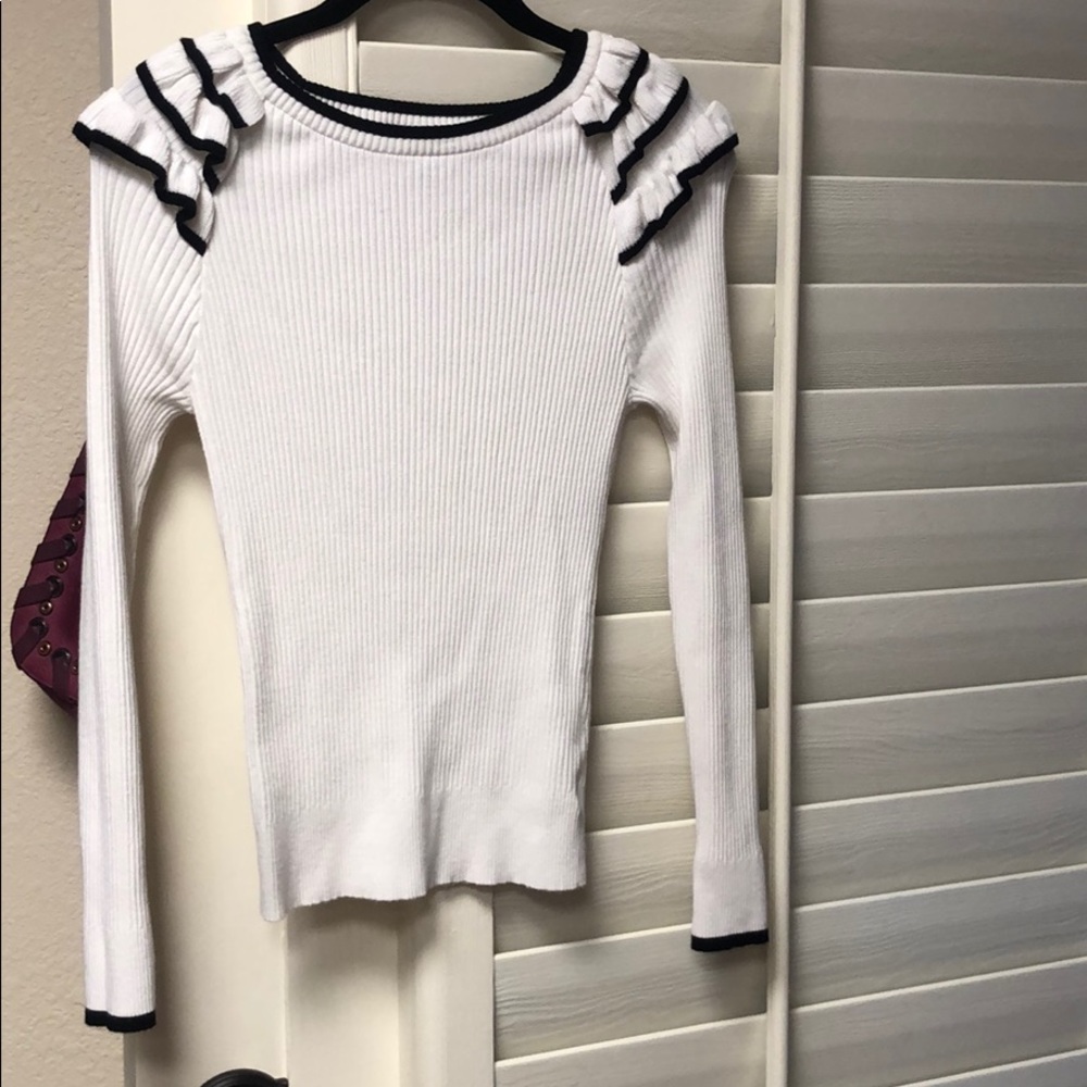 Bebe white and black shirt